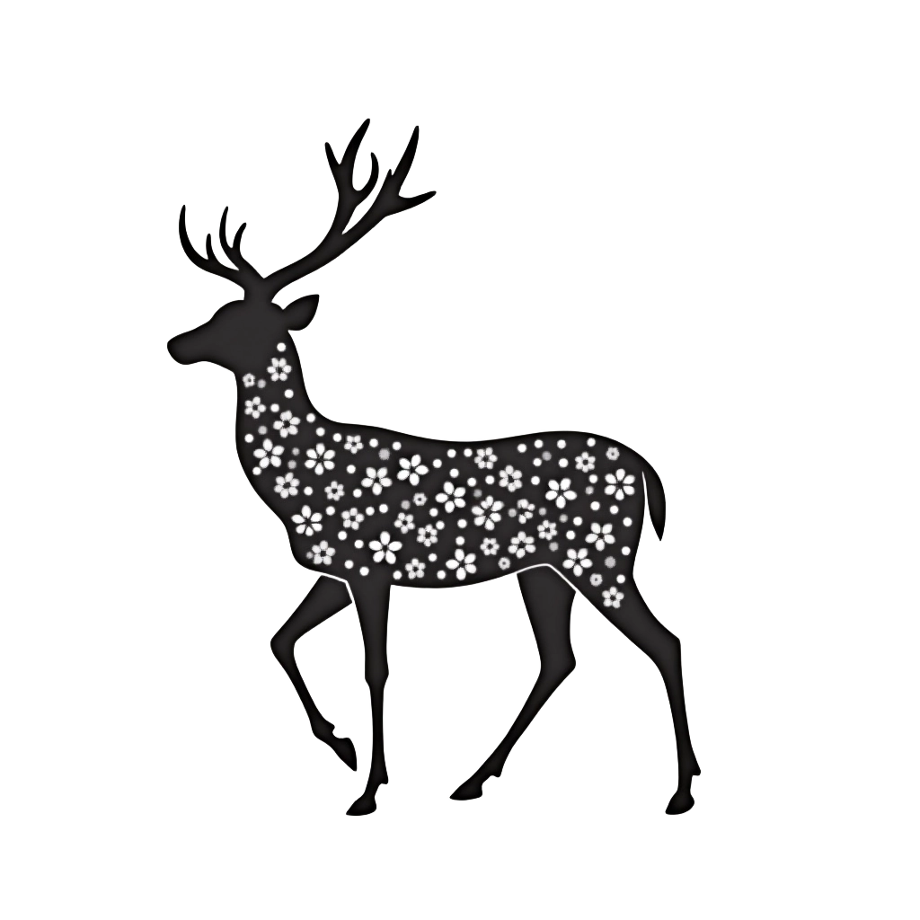 Starry Deer Silhouette